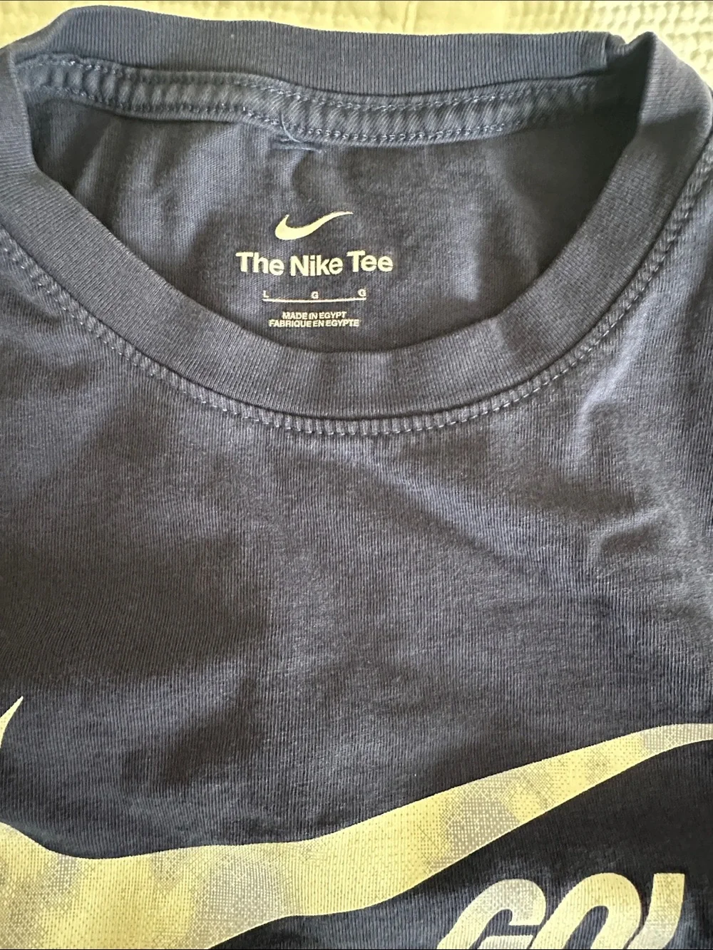 Nike Navy Short-Sleeve Golf Logo Tee